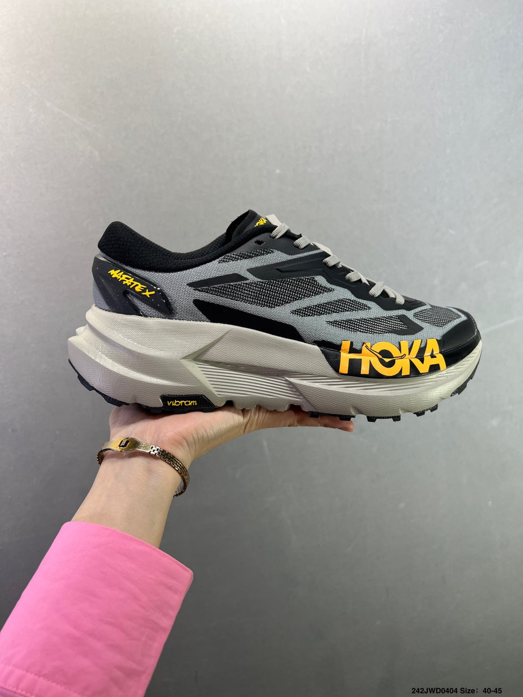 HOKA ONE ONE VIBRAM TOR TRAFA Comfortable, Non-Slip, Breathable Outdoor Trail Running Shoes--1016311-3