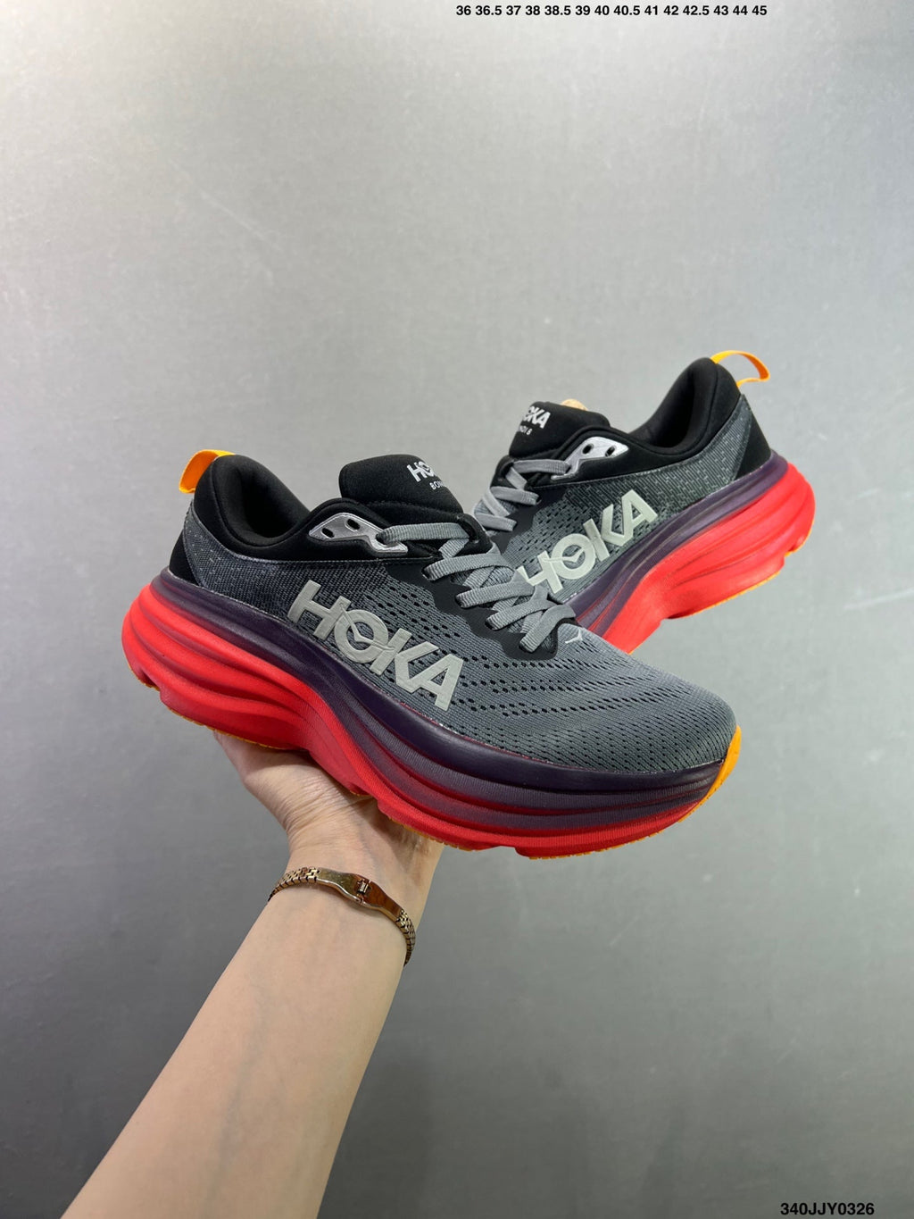HOKA ONE ONE Bondi 8 Low Thick Sole Lightweight Casual Running Shoes --1127953 -2