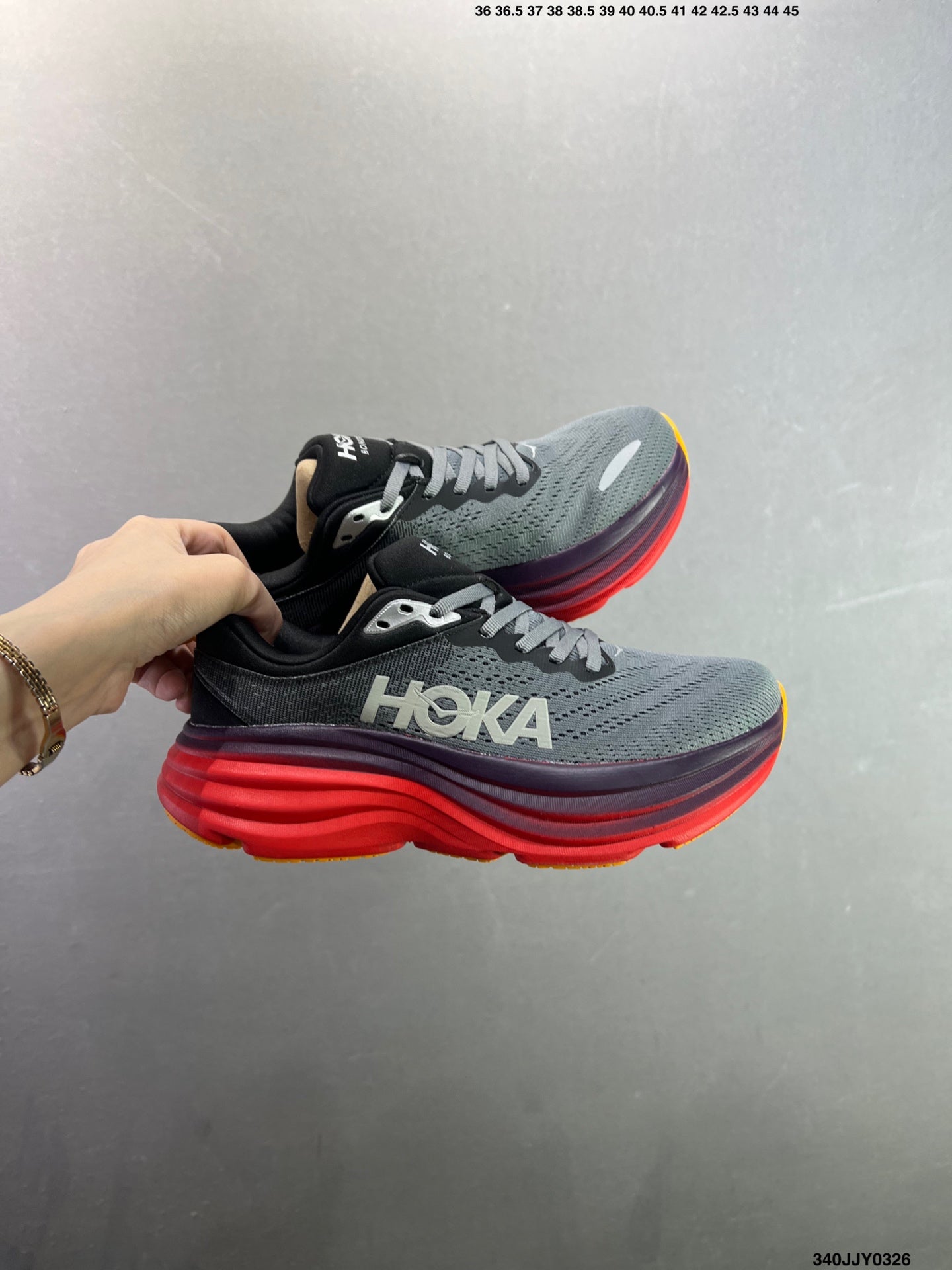 HOKA ONE ONE Bondi 8 Low Thick Sole Lightweight Casual Running Shoes --1127953 -2